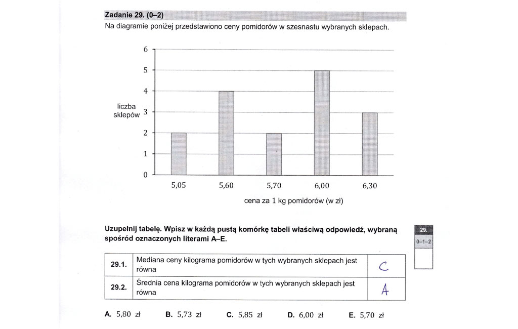 matura 2023 matematyka odpowiedzi zadanie 29